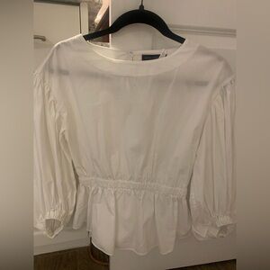 Banana Republic Ivory Peplum Top
